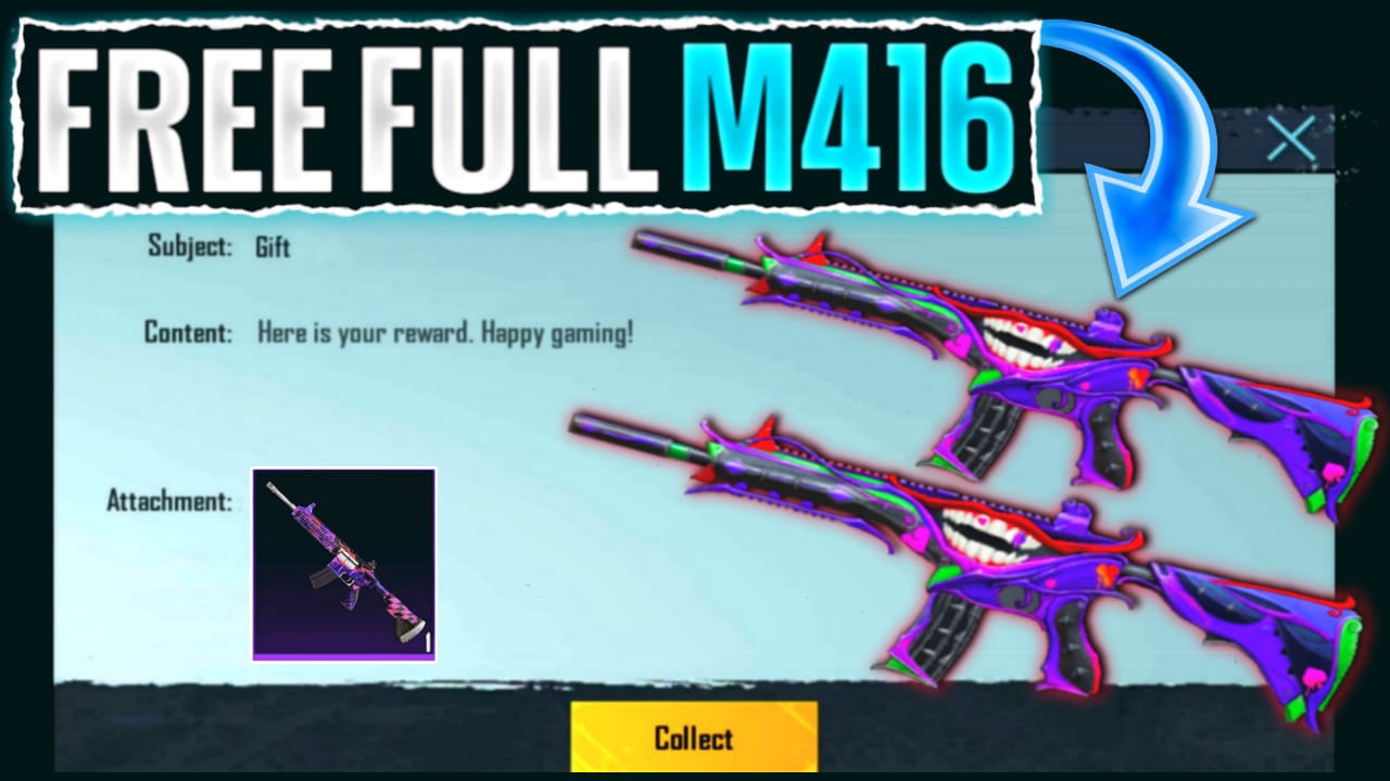 How To Get Full M416 Skin For Free In Bgmi Free M416 Skin New Trick
